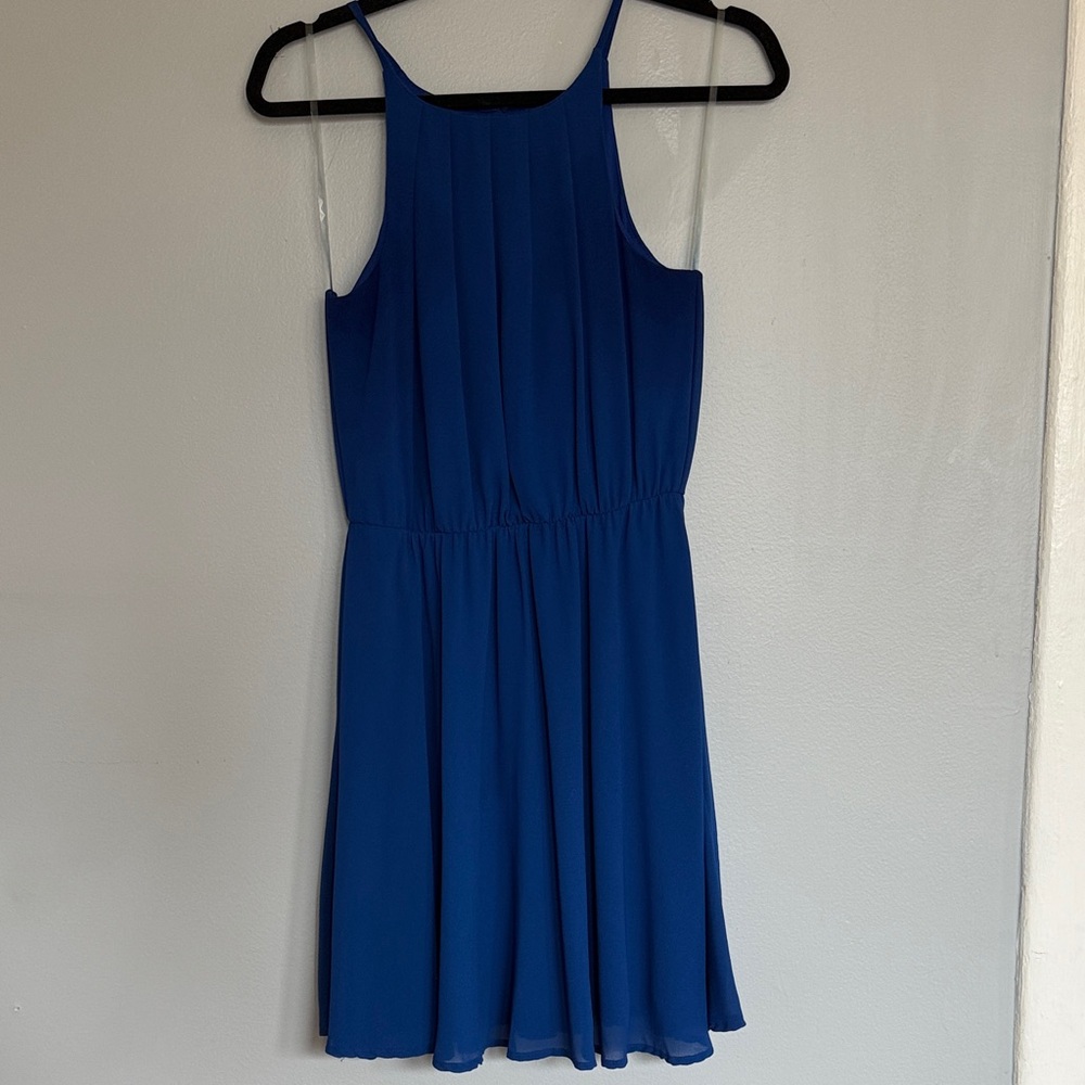Blue Rain Sapphire Sleeveless Mini Dress